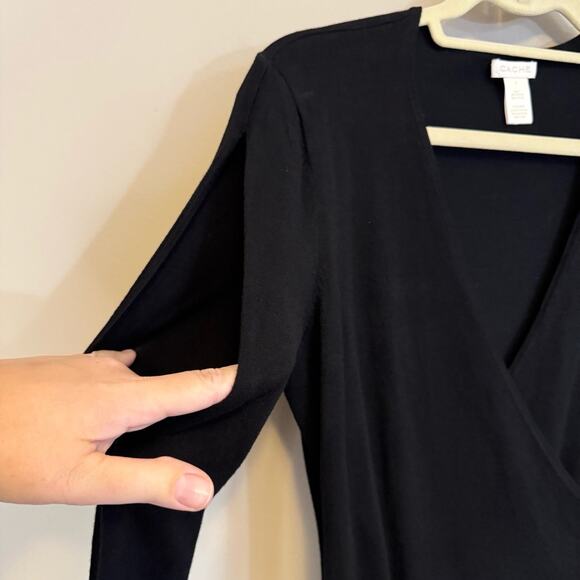 CACHE Wrap Sweater Black Medium - Picture 5 of 8